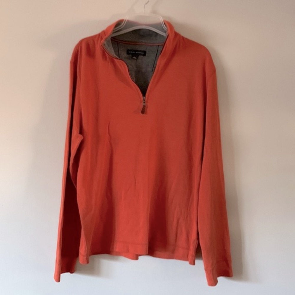 🦋 3/$20 Banana Republic Orange Pullover Cotton Quarter Zip Sweater